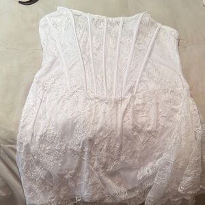 Fashion Nova White Lace Mini Dress